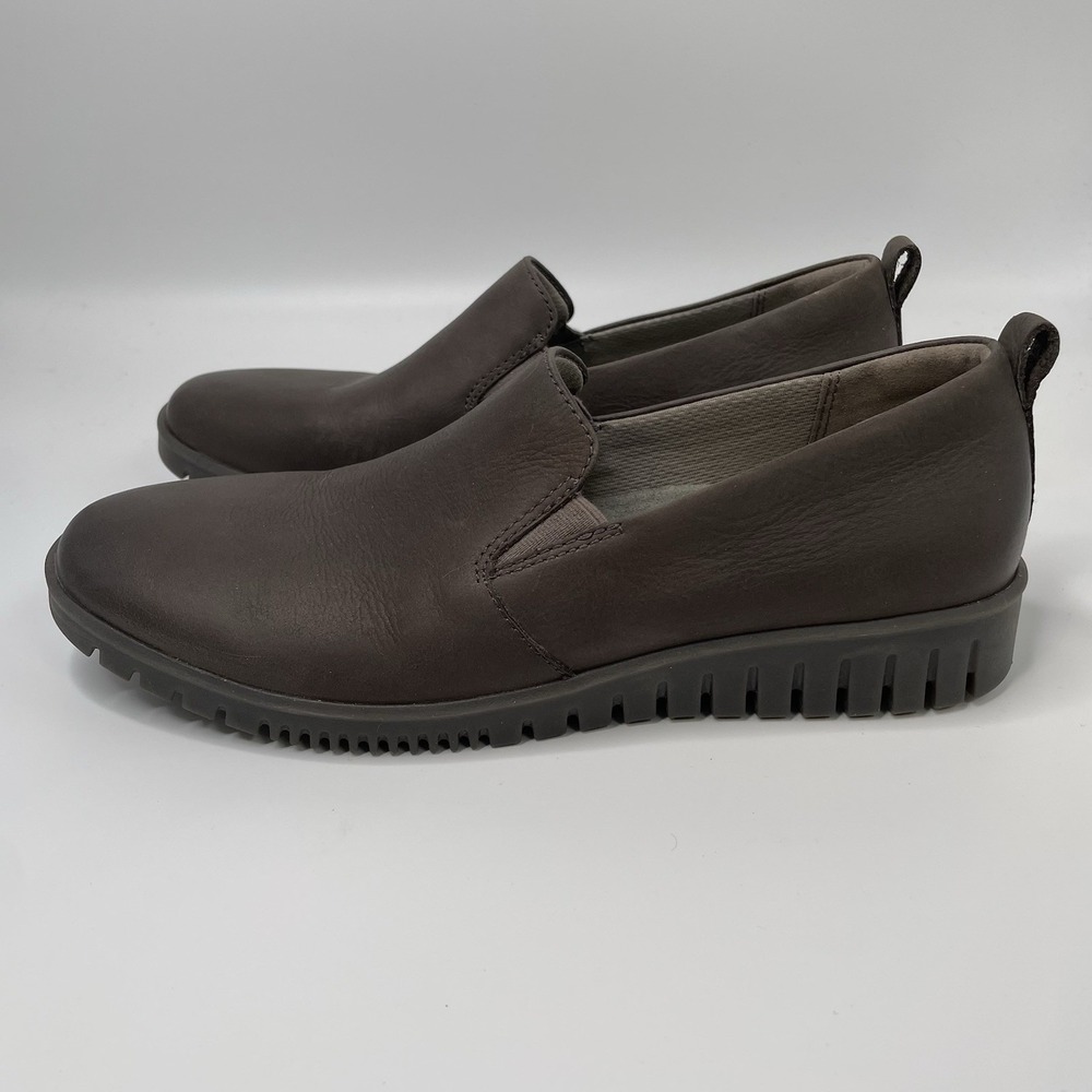 Dansko US 6.5-7 EU 37 Linley Burnished Calf Grey Brown Comfort Loafers Shoes